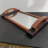 Plateau miroir bois style art déco