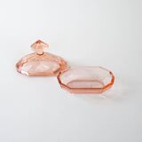 Glass butter dish, art deco, 1930s, production: Italy