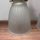 Pair of ribbed glass wall sconces