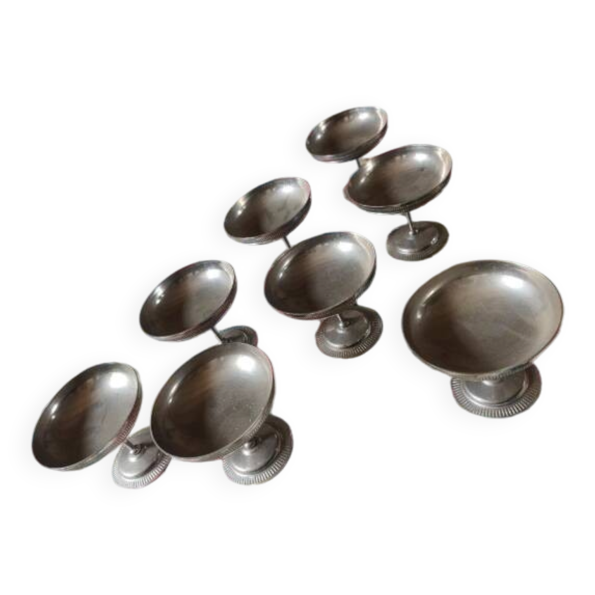 Lot de 8 coupes à glace inox