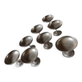 Set of 8 stainless steel ice cream bowls