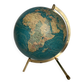 Globe terrestre tripode doré Taride Paris France vintage 1976 - 27 cm
