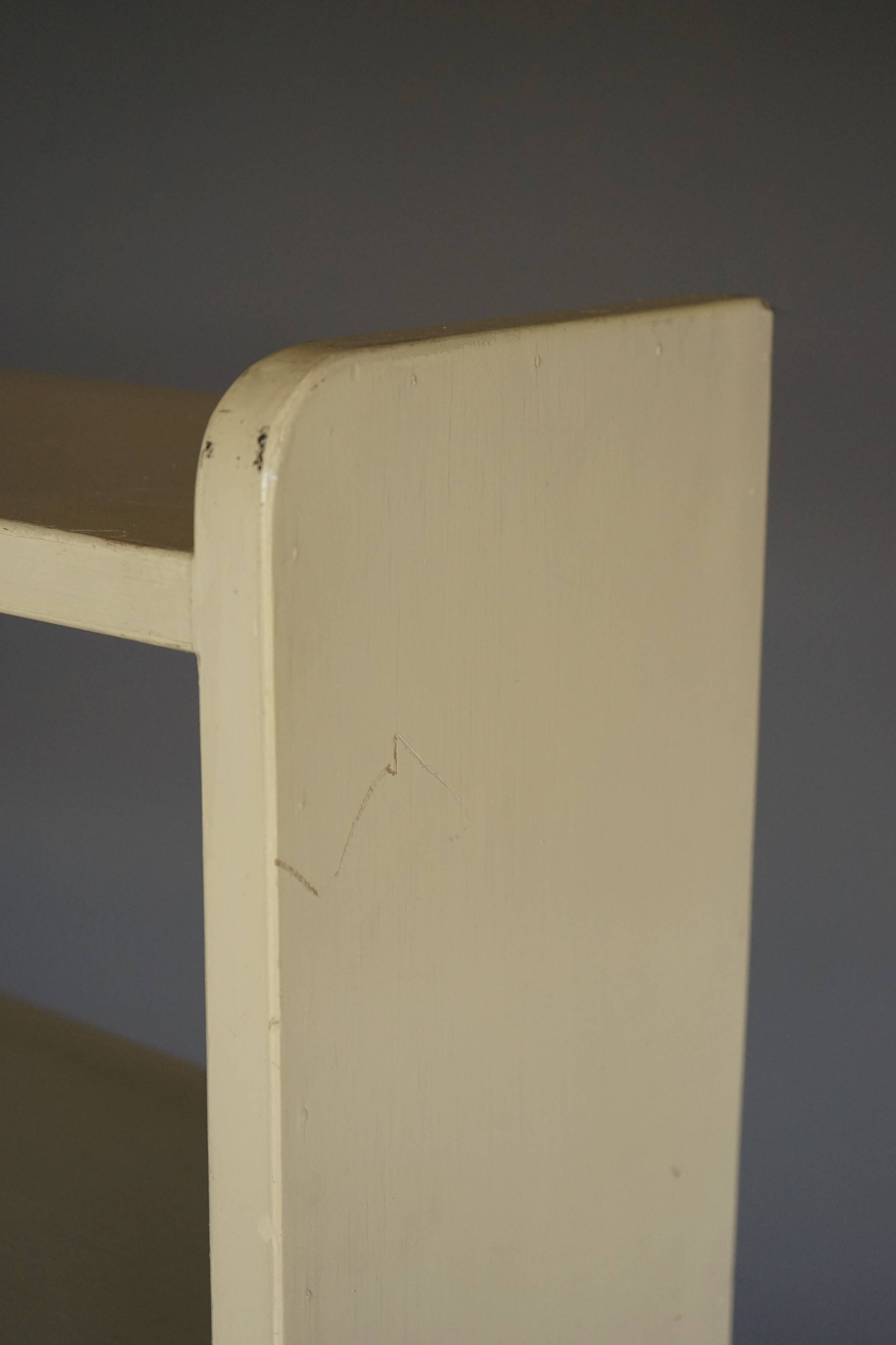 A Dutch wooden 1940s shelving unit in Modernist style