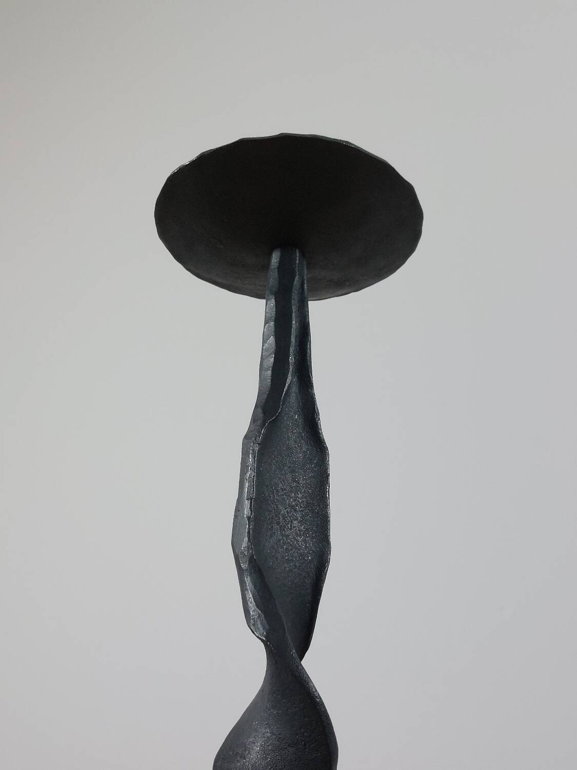 Vintage Mid Century brutalist handforged candleholder