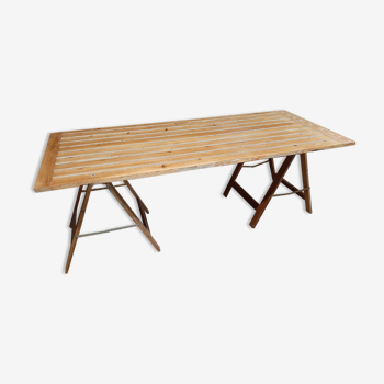 Farm table on trestles