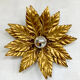Hans Kogl vintage golden wall lamp