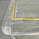 Italian Acrylic, Brass and Glass Coffee Table, 1980s