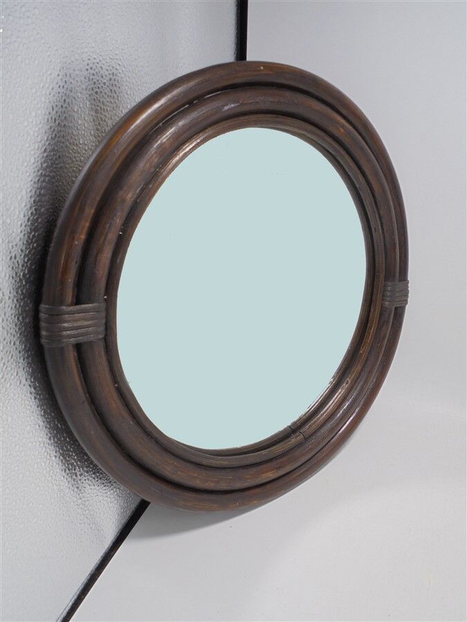 Rattan mirror 39cm