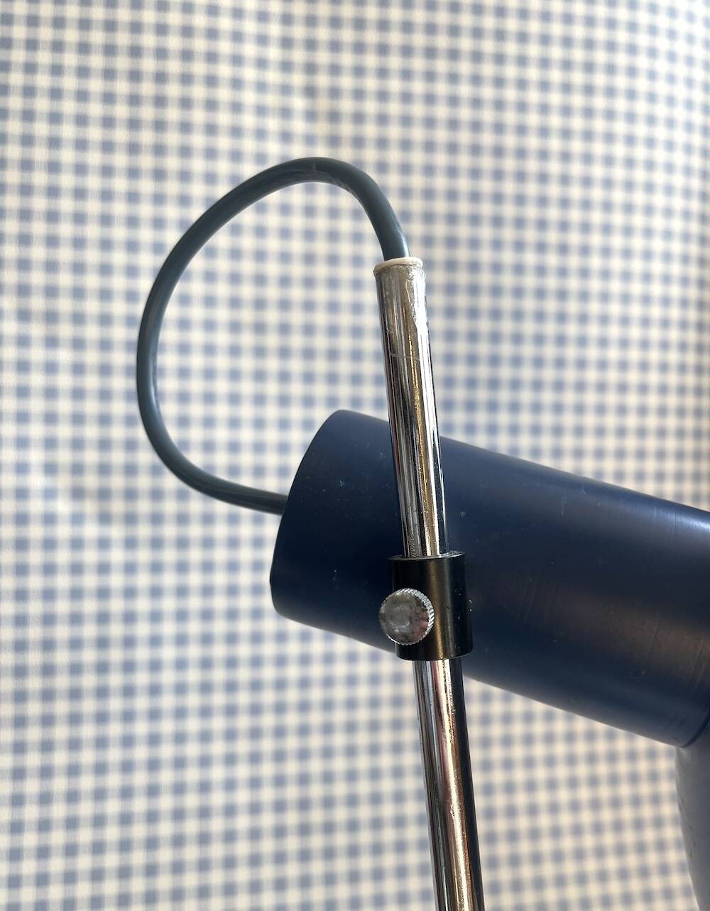 Vintage blue metal desk lamp