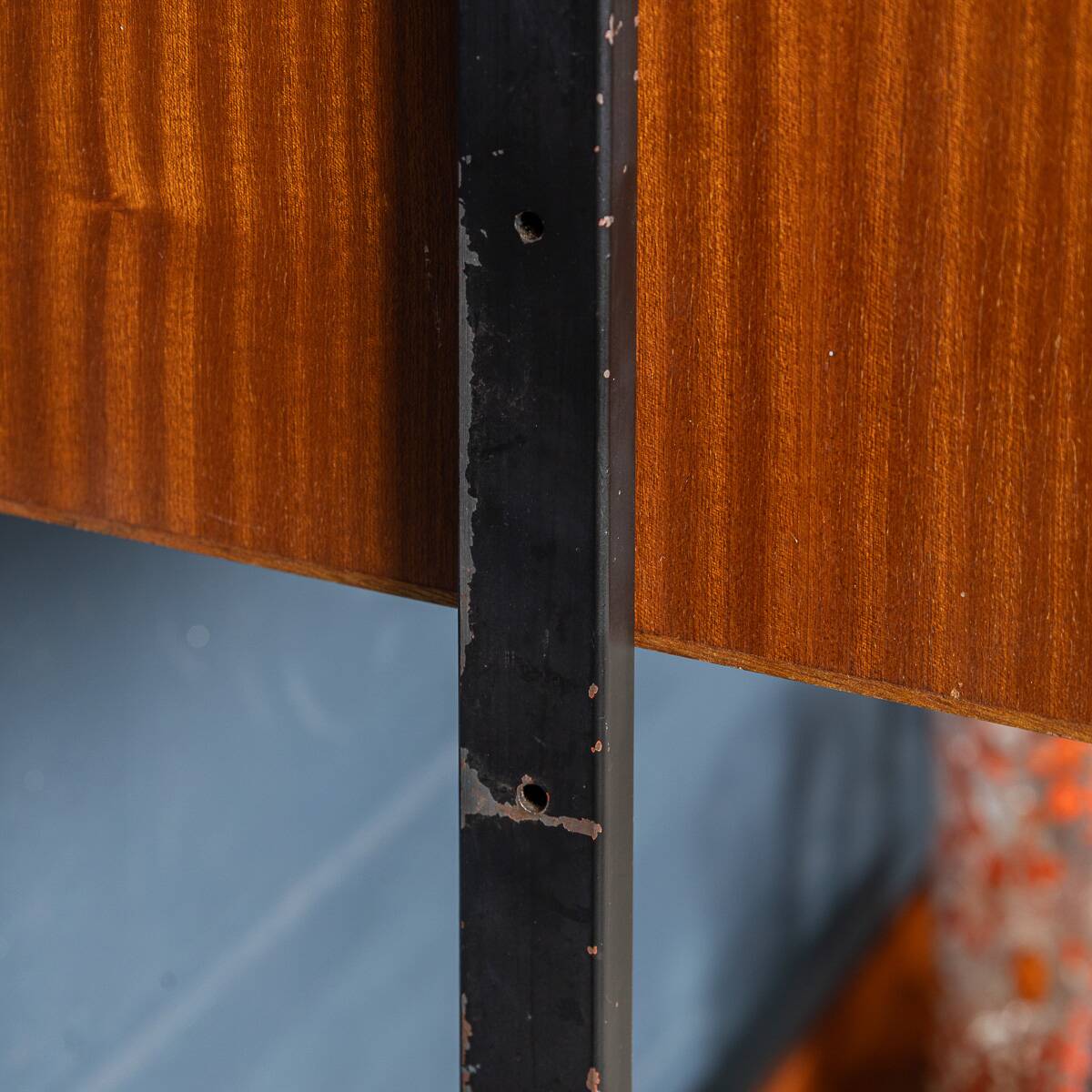 Vintage 20thc italian modular teak wall cabinet c.1960