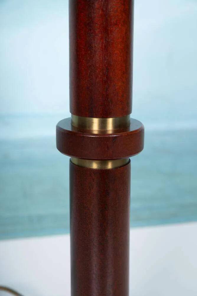 Vintage wooden table lamp from the 1960s.