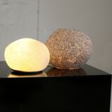 Pair of lamp "pebble". Resin. France, circa 1970