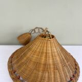 Vintage wicker pendant light