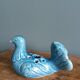 Dove bird vase flower holder in ceramic signed Saint Paul de Vence