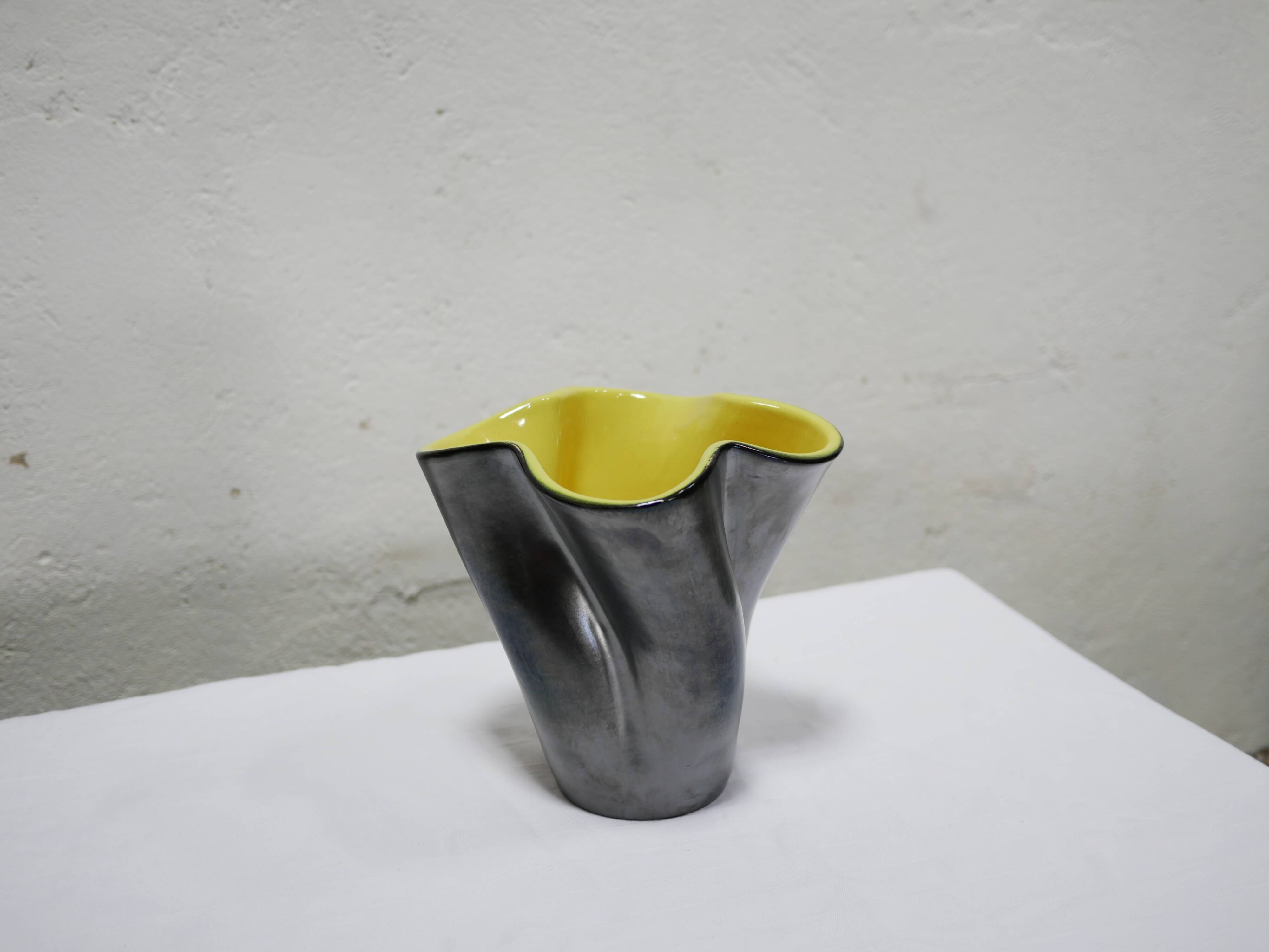 Vintage ceramic vase by Elchinger