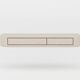 Contemporary Handmade Textured Plaster Floating Drawer with Walnut Interior