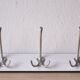 Vintage white Formica coat rack - triple hook