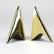 Pair Carl Auböck Minimalist Rocket Brass Bookends #3846, Vienna, Austria