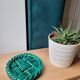 Vallauris glazed porcelain bottle coaster