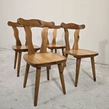 Set of 4 pine chairs