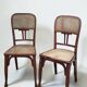 Chaises Art Nouveau en bois courbé