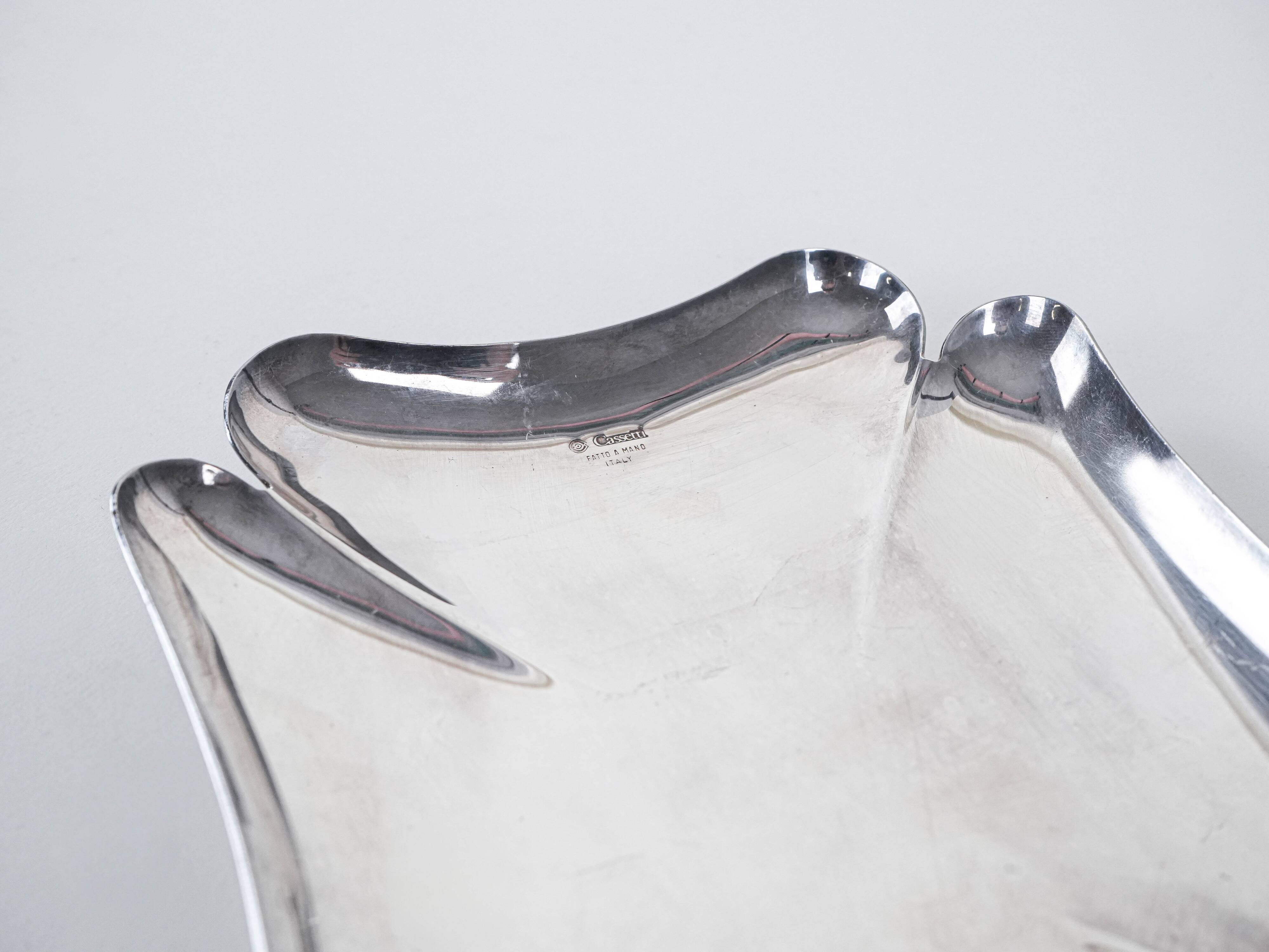 Metal tray, Italian design, 1970s, manufactured by Cassetti
