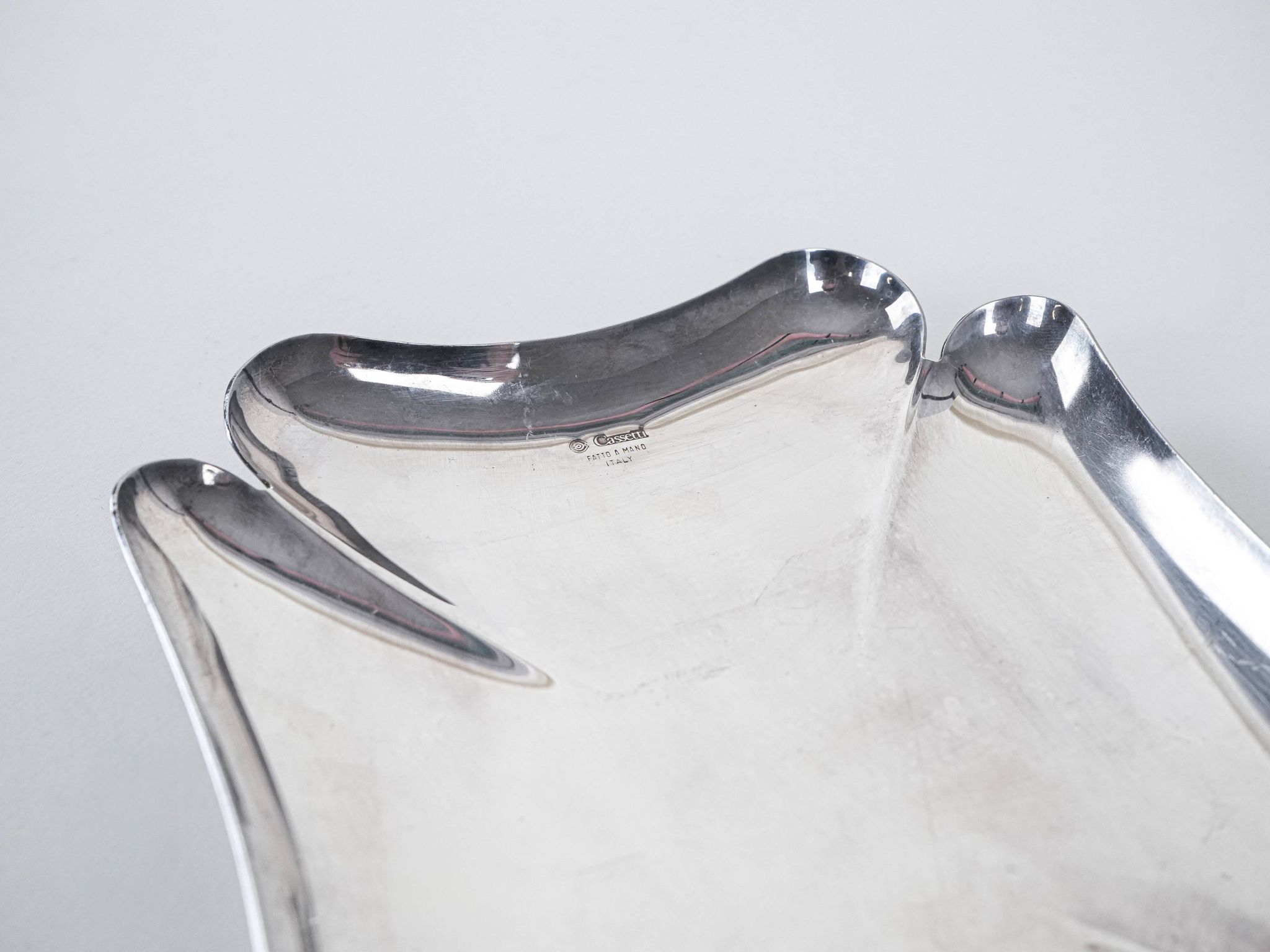 Metal tray, Italian design, 1970s, manufactured by Cassetti
