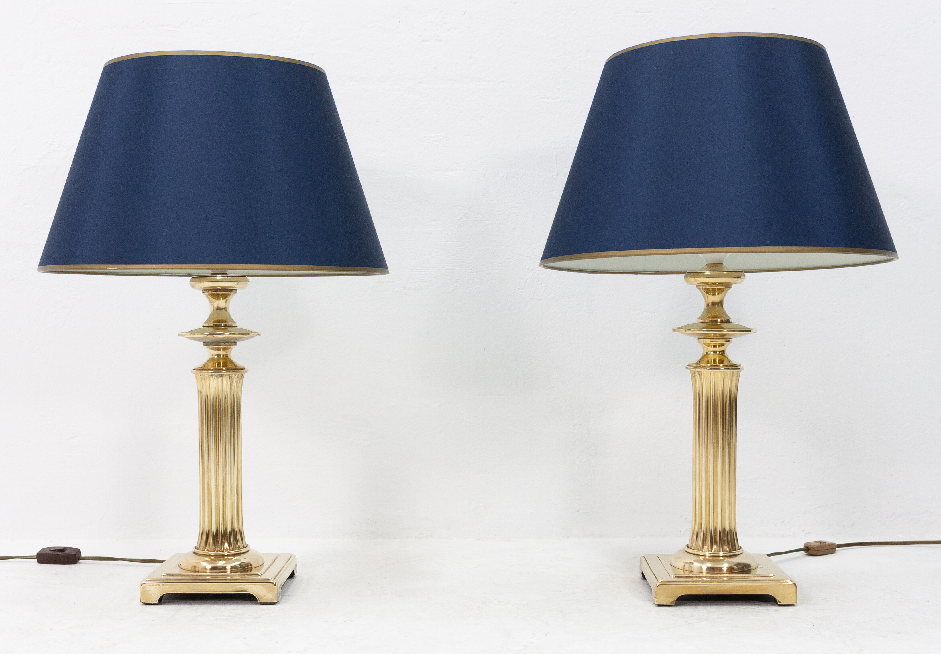 Two brass Herda table lamps