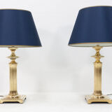 Two brass Herda table lamps