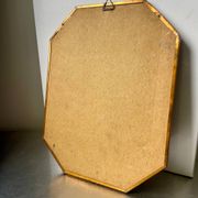 Antique Octagonal brass metal frame 30 cm  x 23 cm