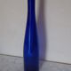 Blue transparent glass bottle