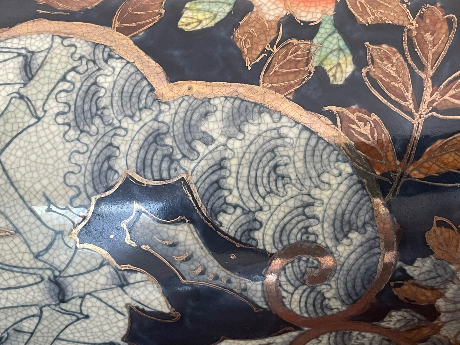 Paire de vases émail craquelé