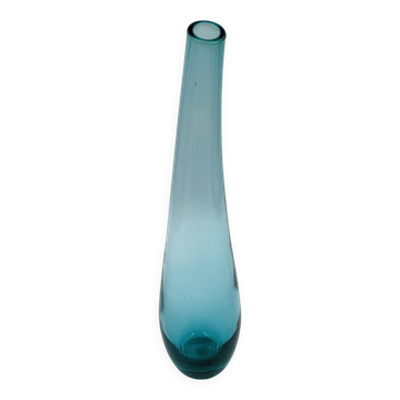 Curved glass bud vase