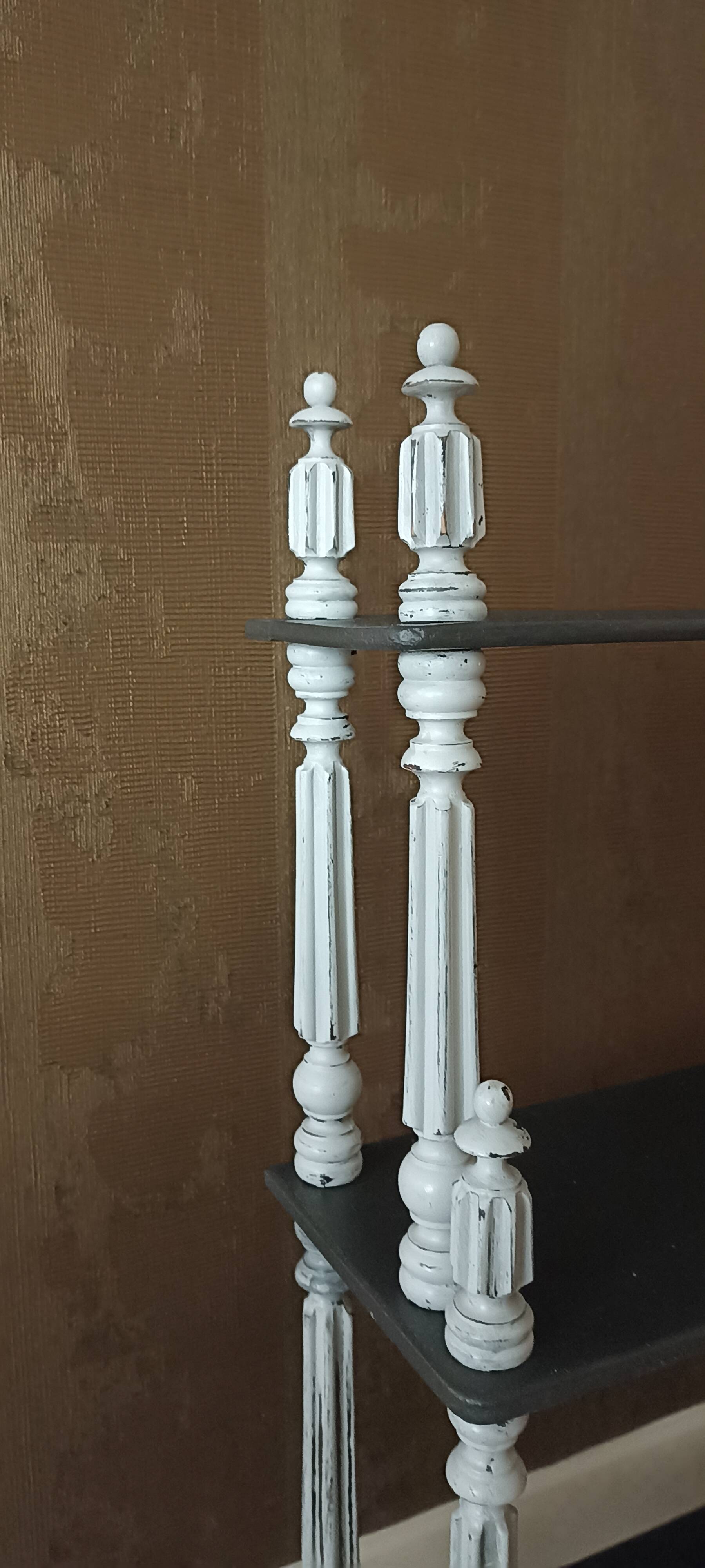 Weathered wooden shelf