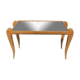Table basse miroir art déco pieds effilés