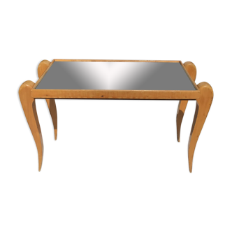 Coffee table mirror art deco tapered legs