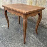 Small extendable table, regency style, solid wood, marquetry, vintage