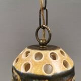 A stunning ceramic hanging lamp with exquisite details. Denmark 1970s