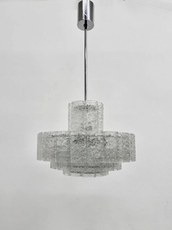 Chandelier en verre Doria Leuchten de design des années 50, années 1970