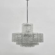 Mid-century design Doria Leuchten glass chandelier, 1970s