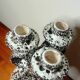 Marius Giuge artist pottery Vallauris 2 candlesticks