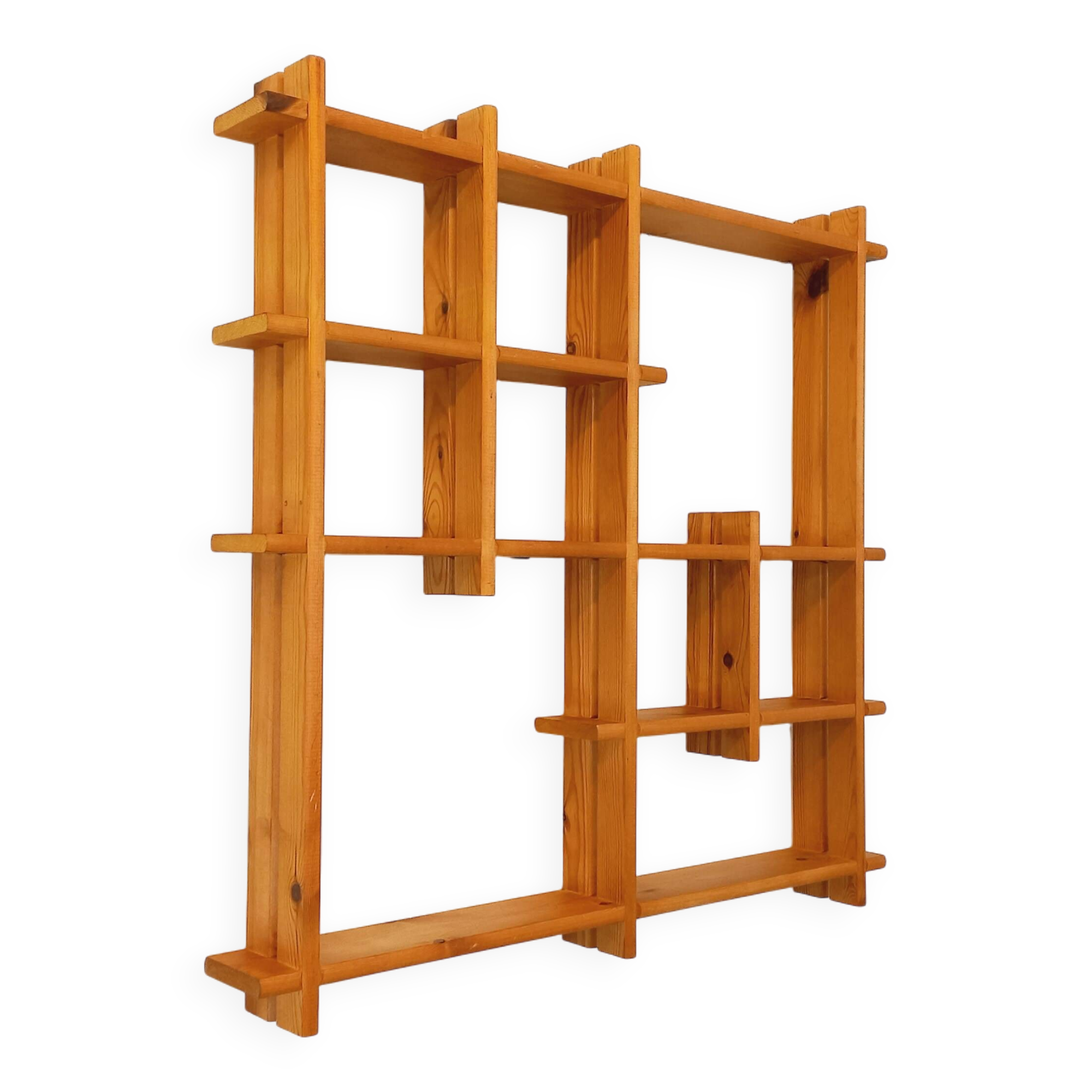 Vintage pine wall shelf, from the 80s