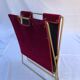 Review door in leather and velvet