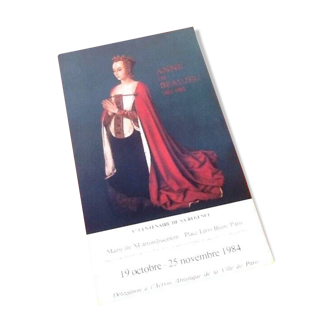Poster Anne de Beaujeu (1483-1983) 5th Centenary of her regency