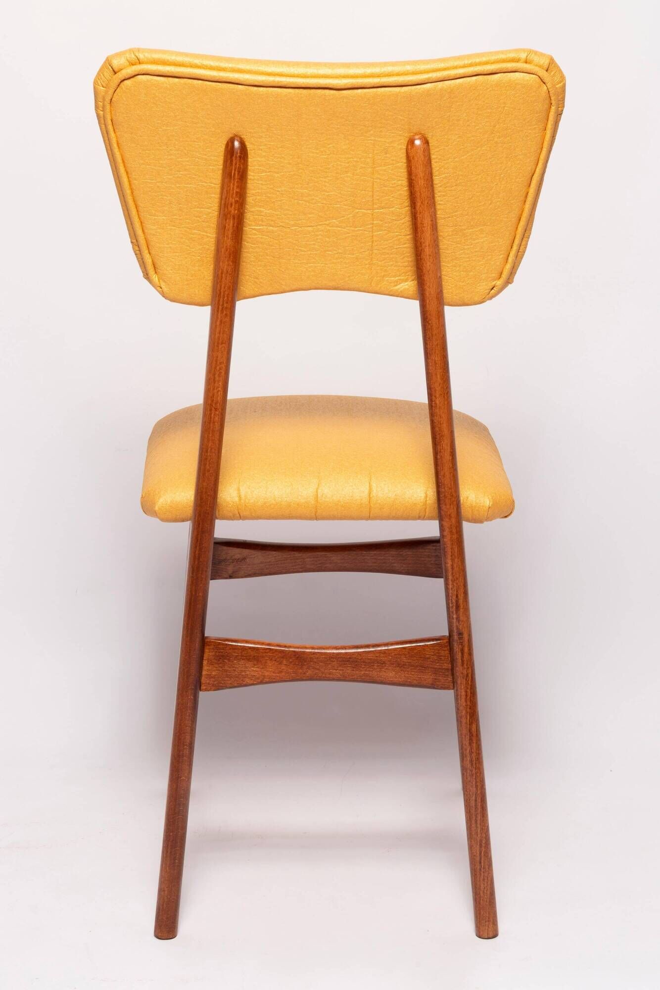 Mid-Century Butterfly Dining Chair, Vegan Pineapple Leather, Europe, 1960s