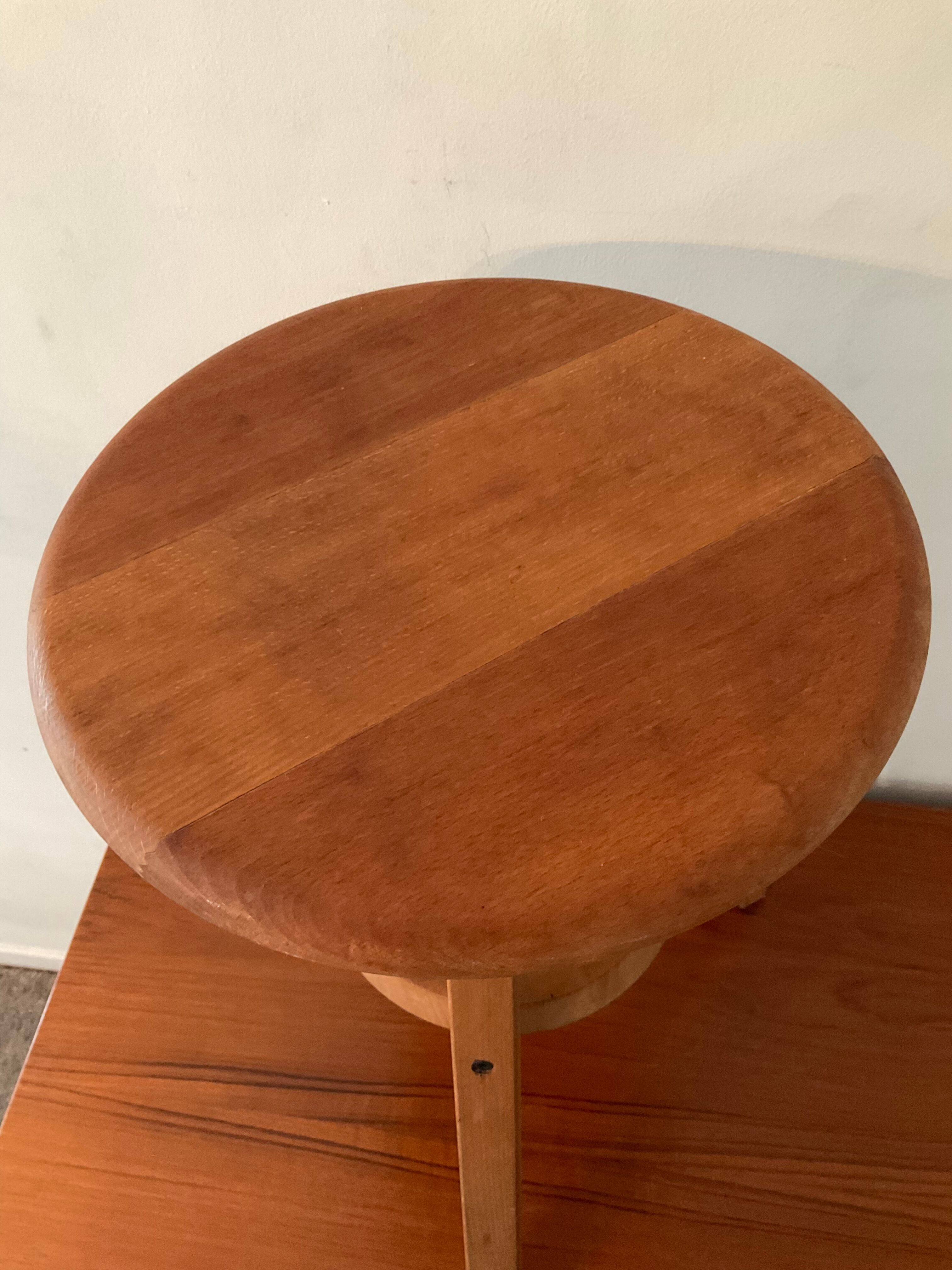Vintage wooden tripod stool