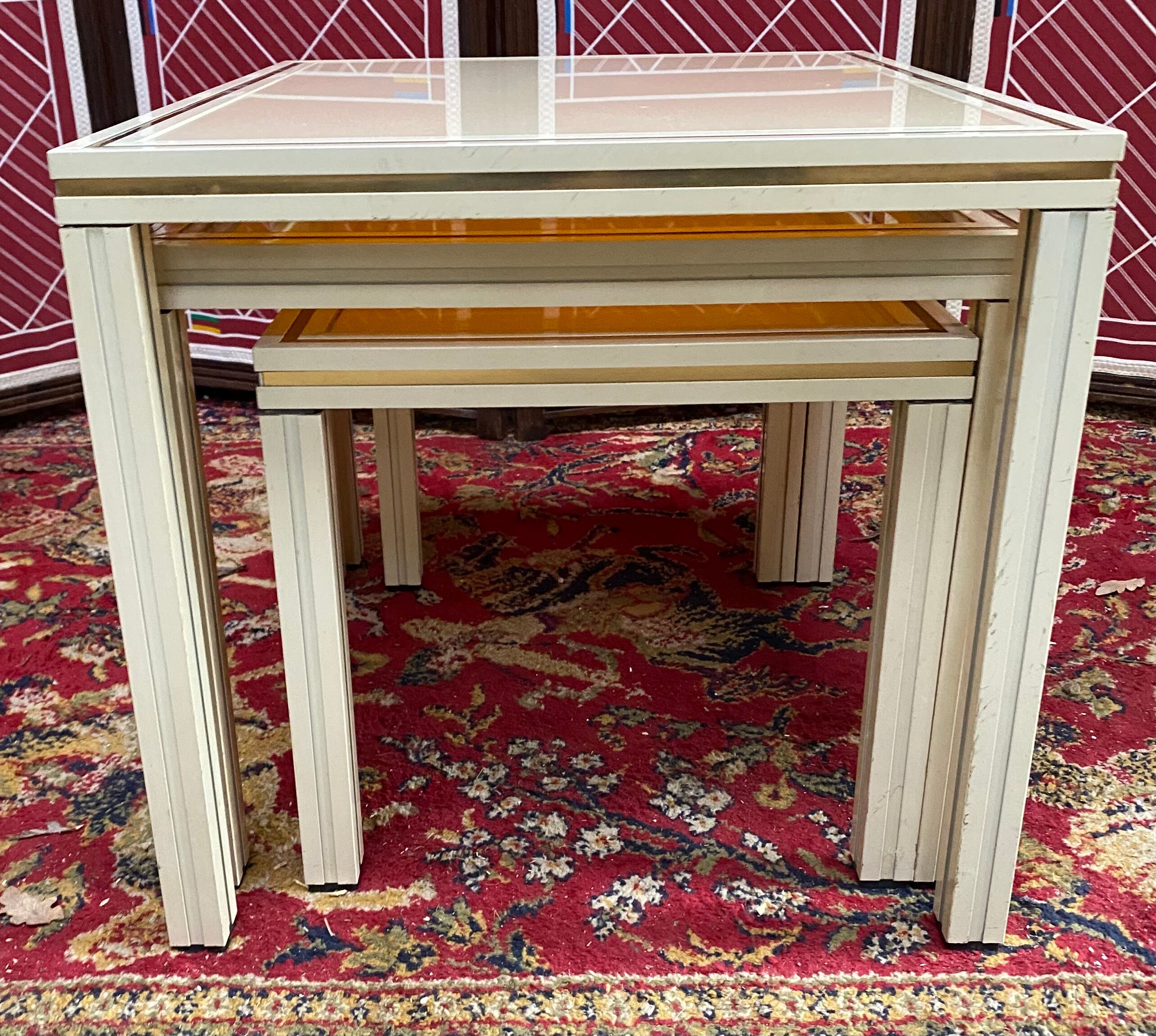 Set of 3 nesting tables by Pierre Vandel, 1970s