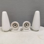 A set of vintage ceramic bathroom lamps by Sigvard Bernadotte, IFÖ Sweden