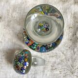 Murano millefiori blown glass carafe