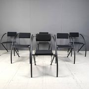 Set of 6 Post modern dining chairs, 1980s